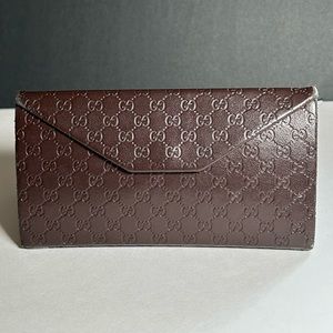 Brown Gucci Trifold Glasses Case